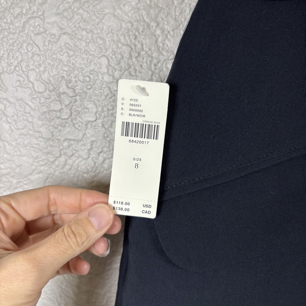 NWT Anthropologie Maeve Preppy Tailored Faux Wrap Skort Black Size 8 Academia - Picture 3 of 12
